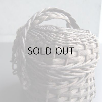 画像6: ドールサイズの蓋付き黒パニエ　フランスアンティーク