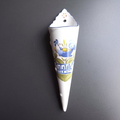 画像1: リネヴィル窯のコルネット（花瓶）　フランスアンティーク