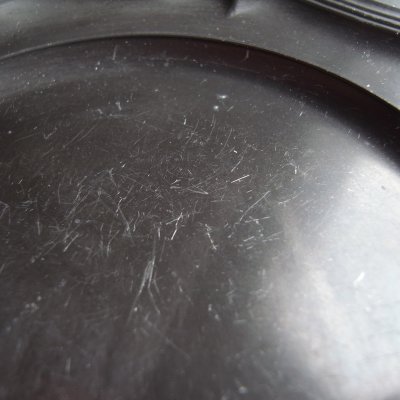 画像9: キリリとしたピューターの花リム皿　フランスアンティーク