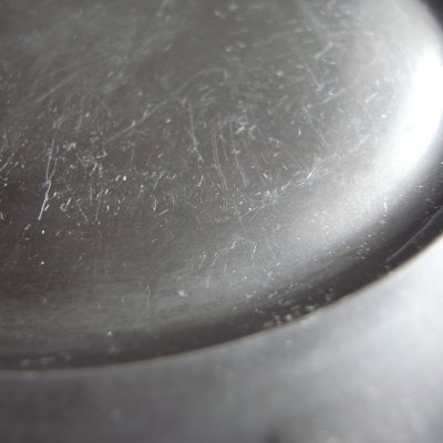 画像12: キリリとしたピューターの花リム皿　フランスアンティーク