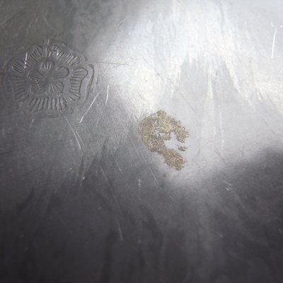 画像16: キリリとしたピューターの花リム皿　フランスアンティーク