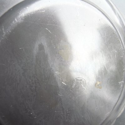 画像19: キリリとしたピューターの花リム皿　フランスアンティーク