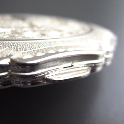 画像5: ストラットン（Stratton）のコンパクトミラー・シルバー　イギリスアンティーク