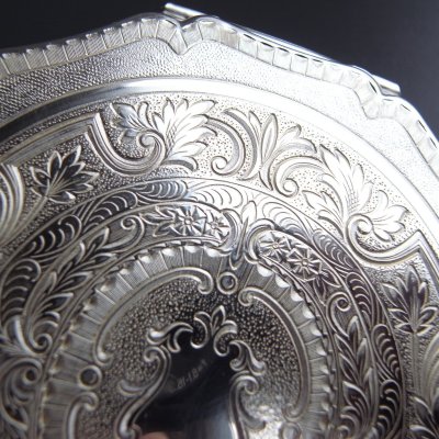 画像6: ストラットン（Stratton）のコンパクトミラー・シルバー　イギリスアンティーク