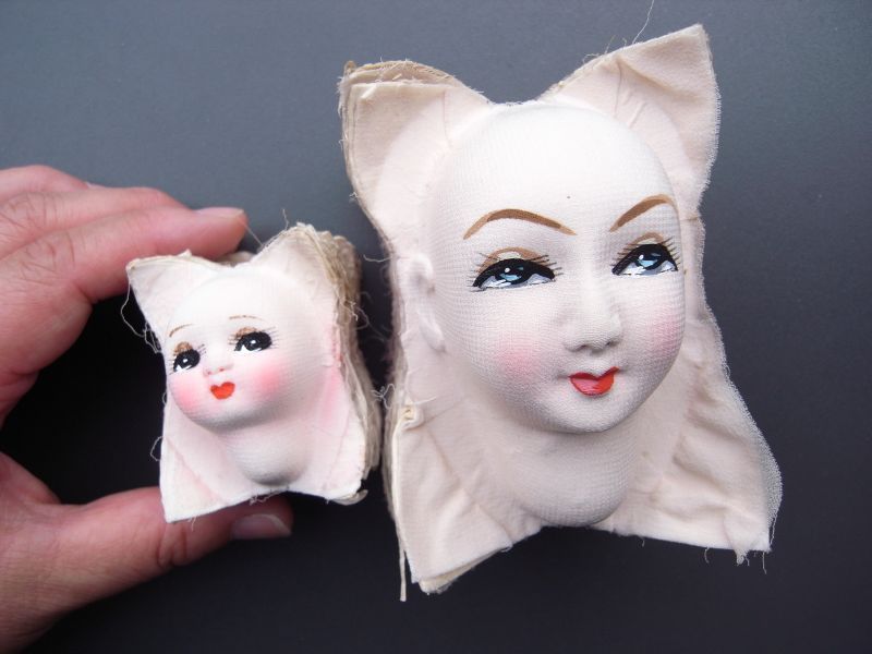 日本製フランス人形のお顔のパーツ。