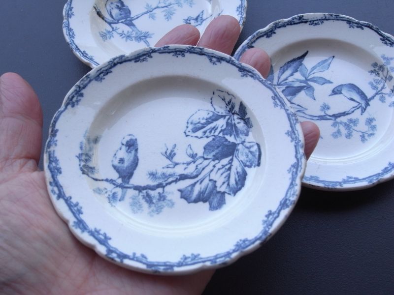 フランス製ヴィンテージ 絵皿3枚 Porcelaine L´hirondelle - キッチン/食器