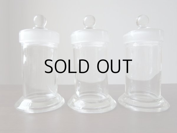 画像2:  理科室のガラス瓶 3個セット  アンティーク (2)