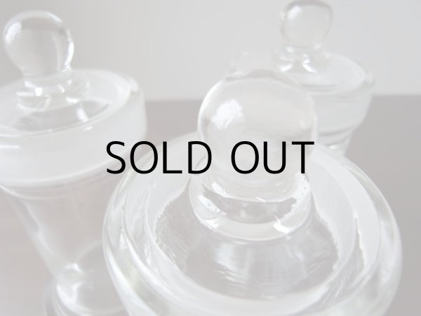 画像3:  理科室のガラス瓶 3個セット  アンティーク (3)