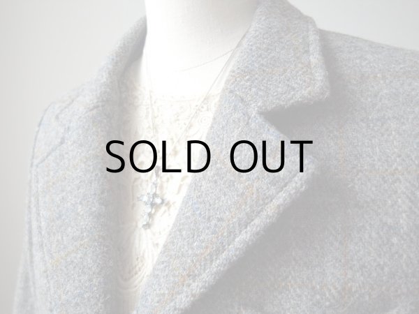 画像7: ミントなガラスのシルバークロスペンダント  アンティーク (7)