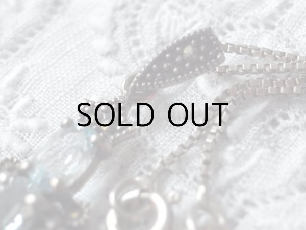 画像9: ミントなガラスのシルバークロスペンダント  アンティーク (9)