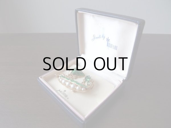 画像19: トリファリ  えんどう豆のブローチとイヤリングのセット  アンティーク (19)