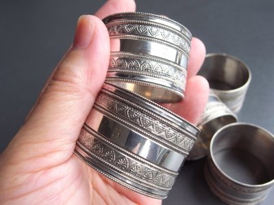 画像2: シルバープレートナプキンリング6個セット  フランスアンティーク