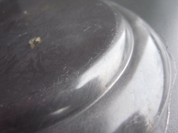 画像15: キリリとしたピューターの花リム皿　フランスアンティーク (15)