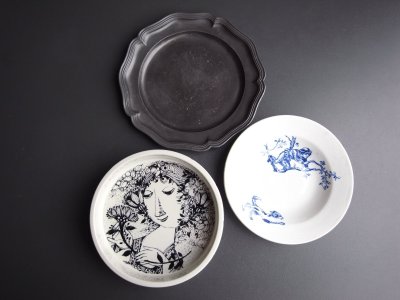 画像2: かくれんぼ？狩り？ おままごとのお皿　フランスアンティーク