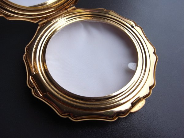 画像13: ストラットン（Stratton）のコンパクトミラー・ゴールド　イギリスアンティーク (13)