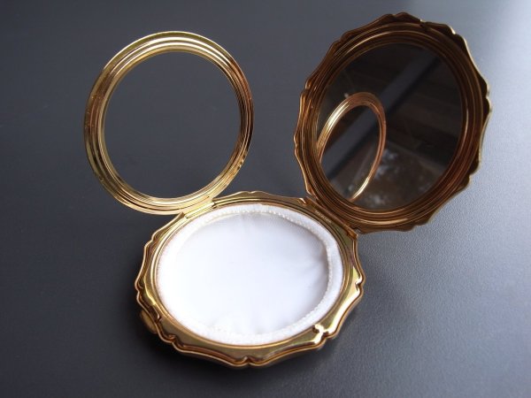 画像17: ストラットン（Stratton）のコンパクトミラー・ゴールド　イギリスアンティーク (17)