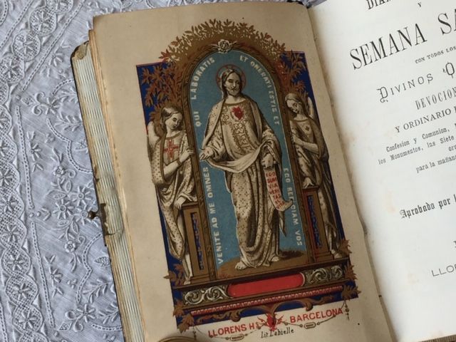 19世紀 スペインの宗教書 アンティーク - テーブルB