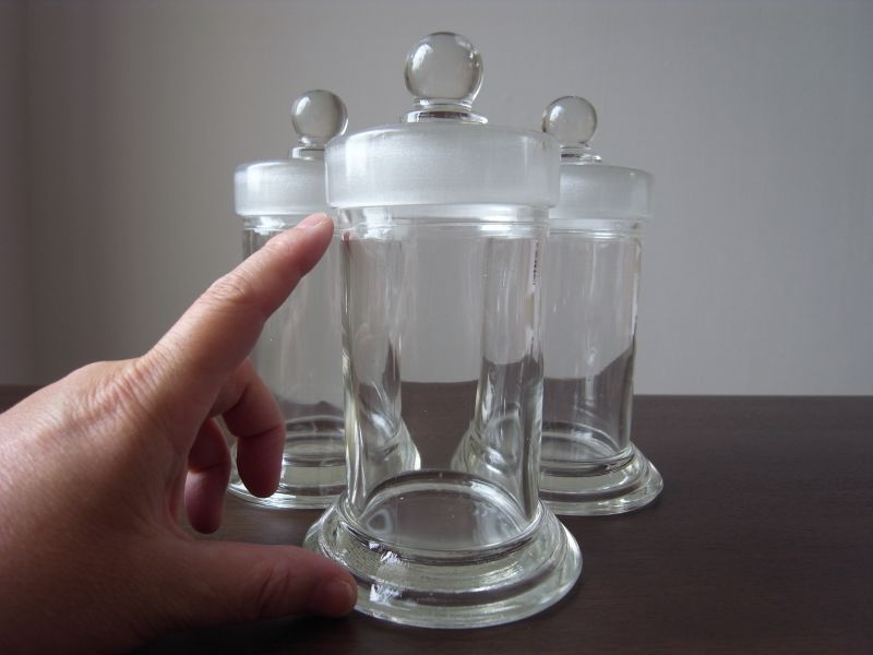 理科室のガラス瓶 3個セット アンティーク - テーブルB