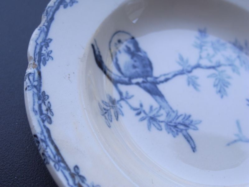 小鳥のお皿3枚セット フランスアンティーク - テーブルB