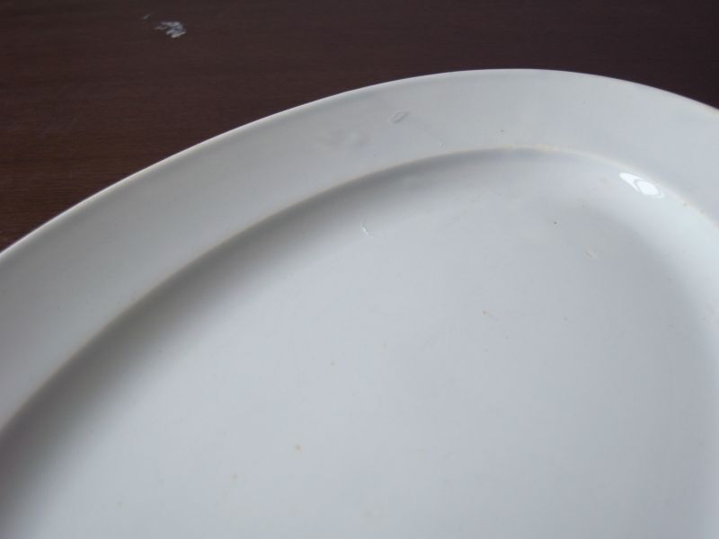 クレイユモントローのオーバル皿 フランスアンティーク - テーブルB