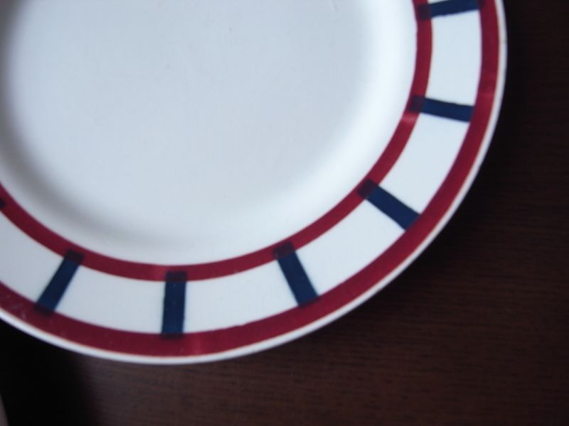 バスク柄のデザート皿2枚セット フランスアンティーク - テーブルB